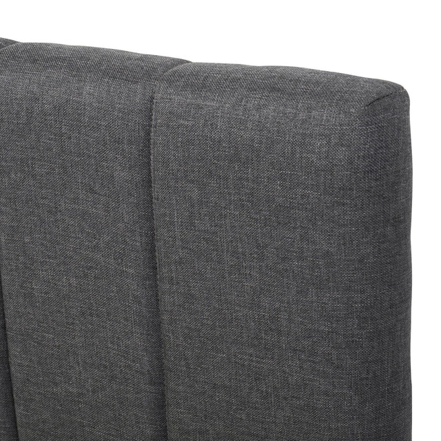 Full Size Upholstered Linen Platform Bed With Trundle Drawers - Omega Lifestyles