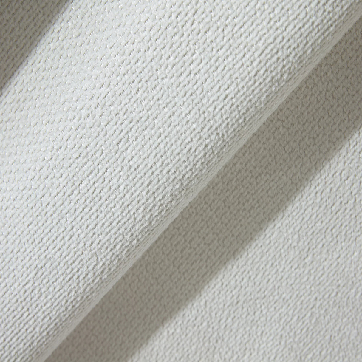 Queen Contemporary Cream White Chenille Upholstered Bed Frame - Omega Lifestyles