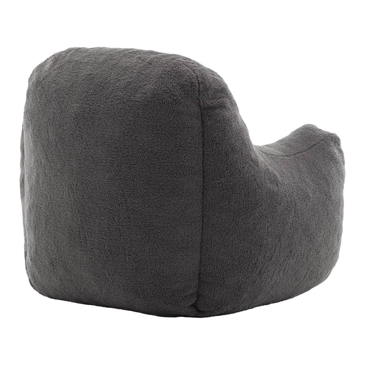 Dark Gray Teddy Foam Bean Bag Chair - Sleep Galleria