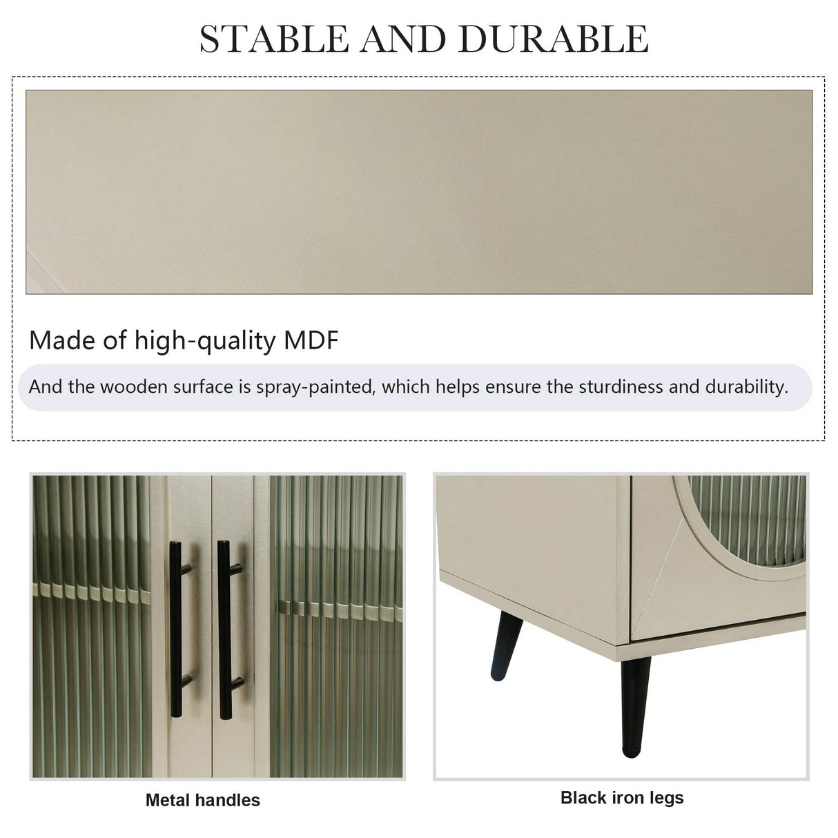 Antique Gold Wood TV Stand With Storage Cabinet - Sleep Galleria