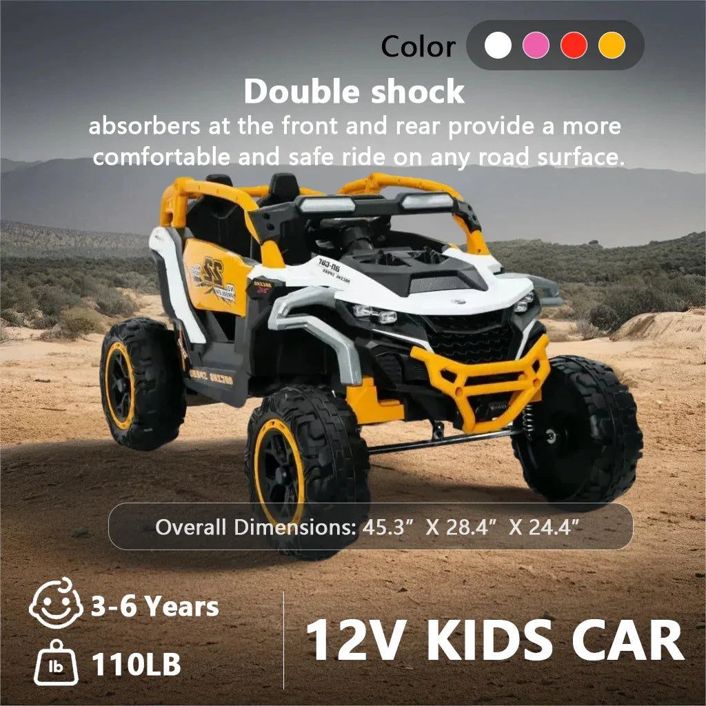 12V Remote Control 2-Seater Kids Ride On UTV Car - Omega Lifestyles