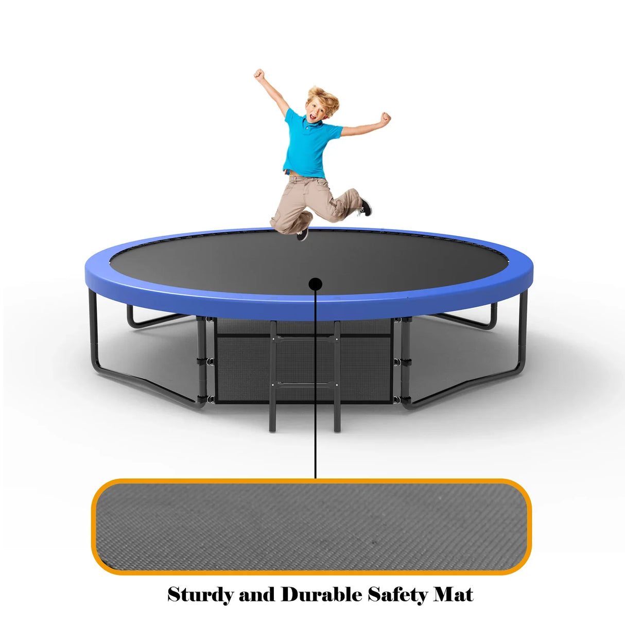 12-Foot Pumpkin Style Kids Trampoline With Safety Net - Omega Lifestyles