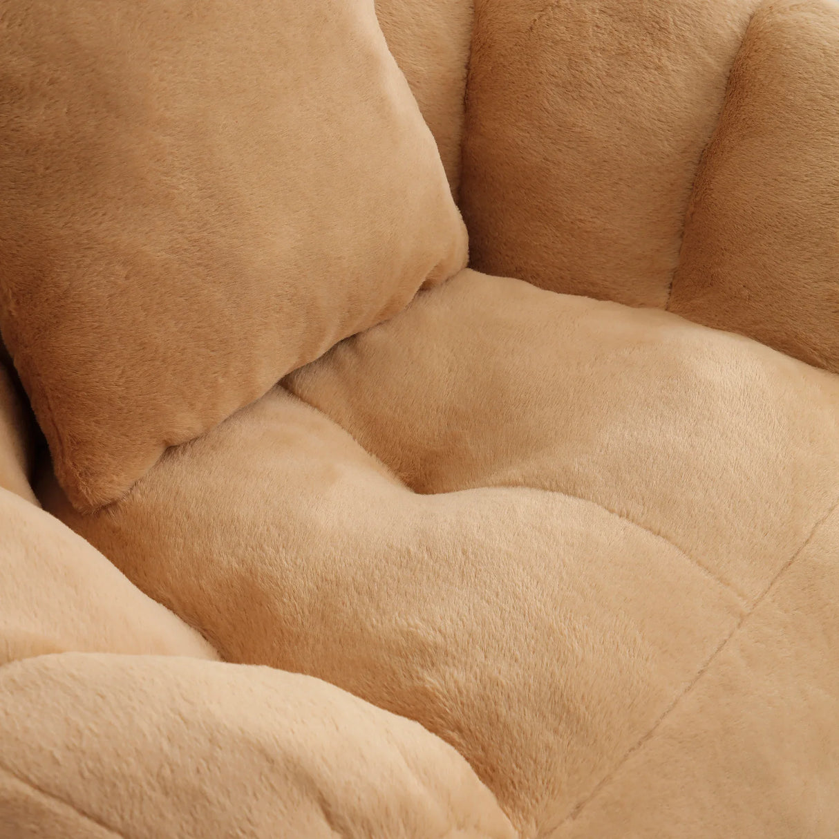 Oversized Soft Faux Fur Foam-Filled Bean Bag Chair - Omega Lifestyles