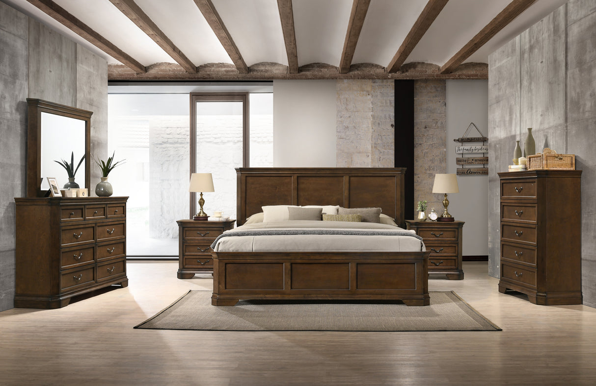 King Traditional Solid Wood 6-Piece Bedroom Set