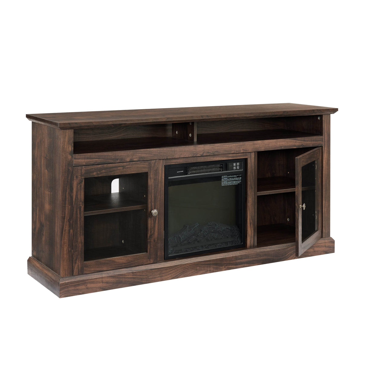 Modern American Traditional Fireplace TV Stand Console - Omega Lifestyles