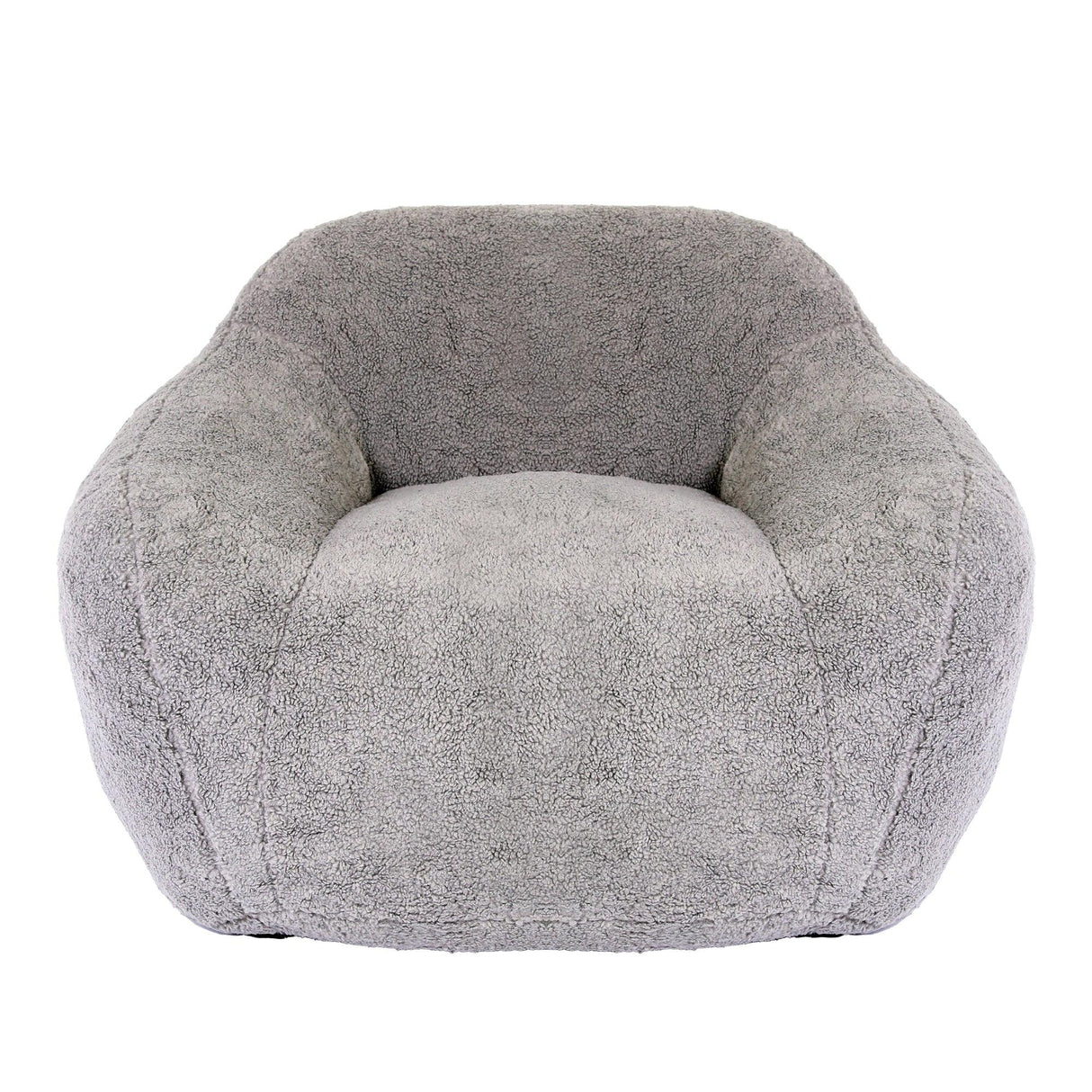 Memory Foam Teddy Fabric Bean Bag Chair With Armrests - Omega Lifestyles
