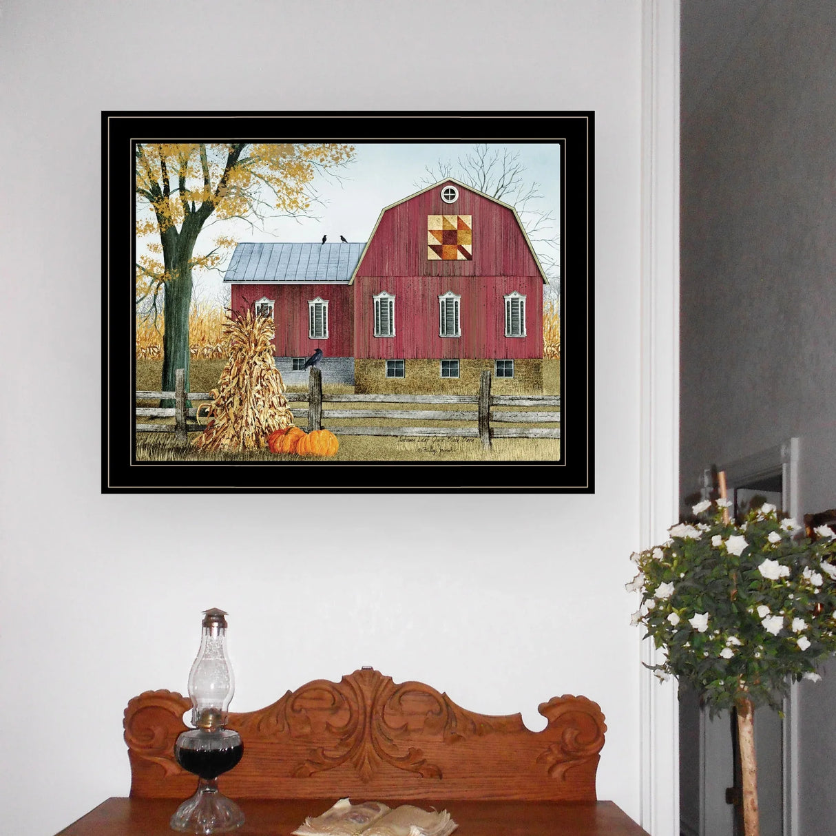Autumn Leaf Multicolor Framed Wall Art Print - Omega Lifestyles