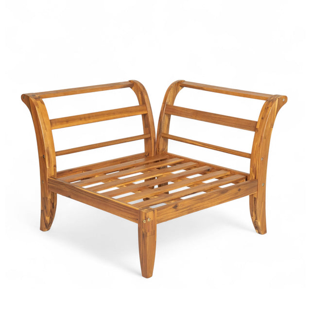 6-Piece Acacia Wood Modular Outdoor Patio Sofa Set - Omega Lifestyles