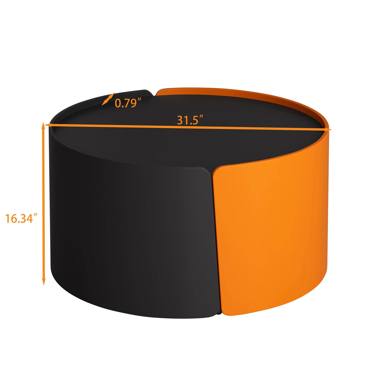 Modern Round Nesting Coffee Table With Storage - Sleep Galleria