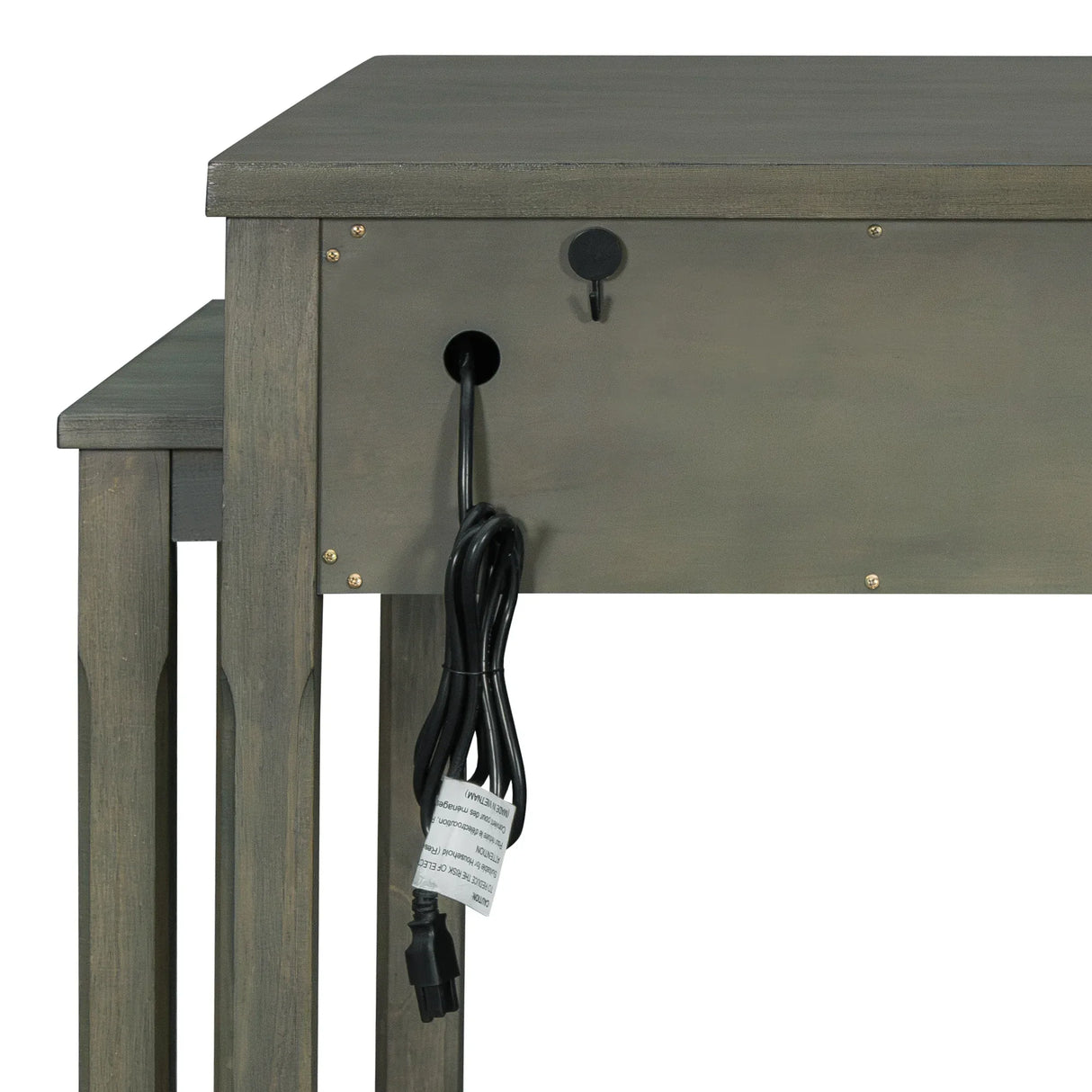 Expandable Retro Kitchen Island With Built-In Power Outlets - Omega Lifestyles