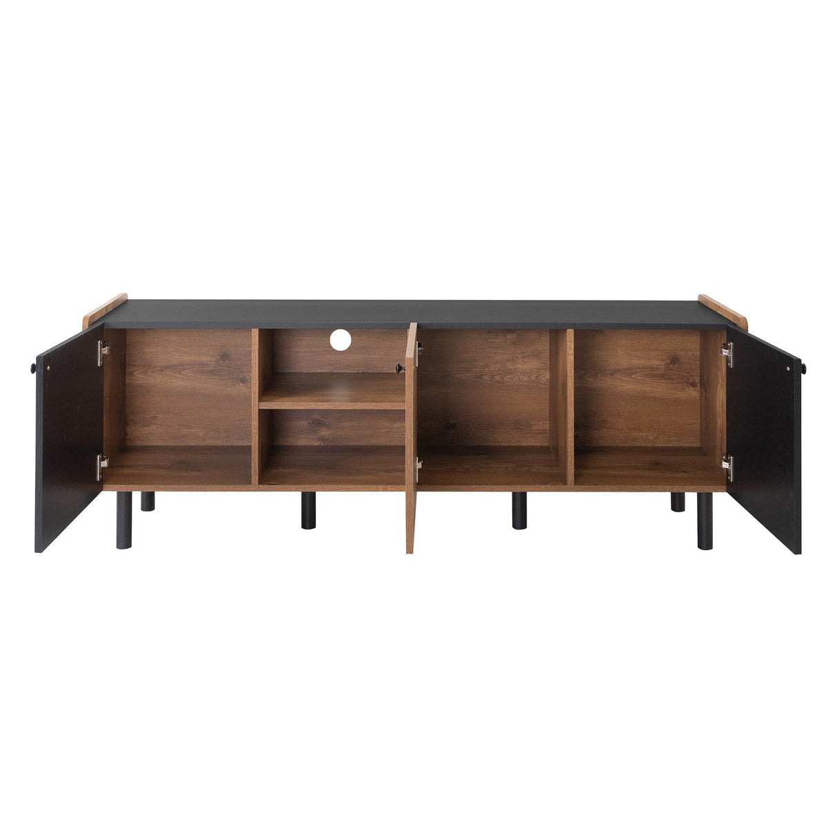 Mid Century Modern TV Stand With Storage Cabinets - Sleep Galleria