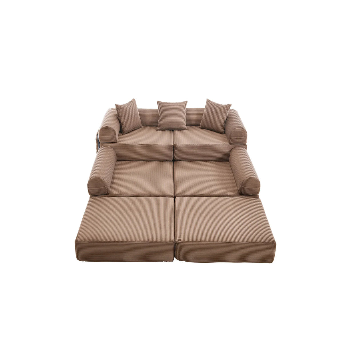 Convertible Folding Corduroy Memory Foam Sofa Bed - Omega Lifestyles