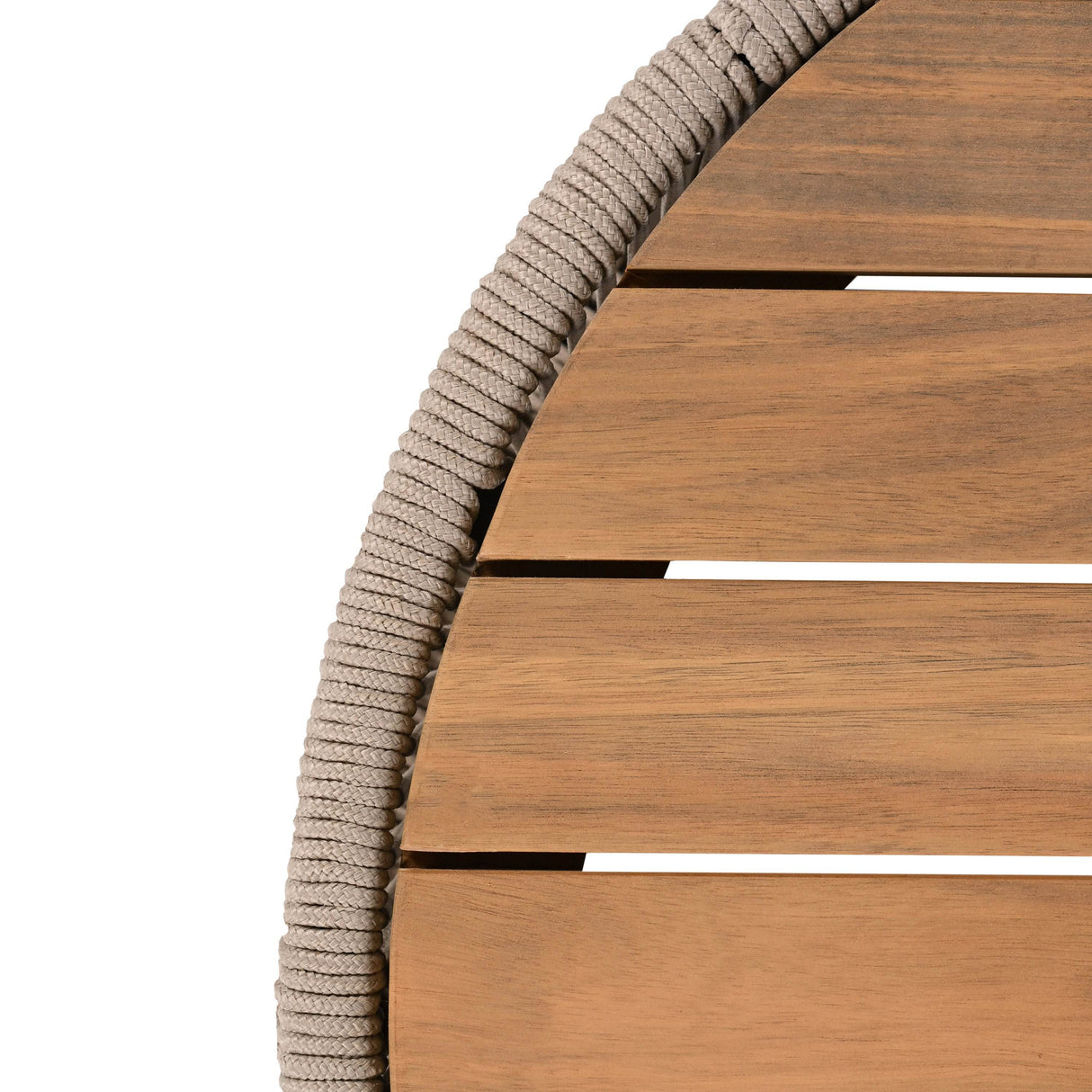 Rustic Acacia Wood Iron Rope Outdoor Coffee Table - Sleep Galleria