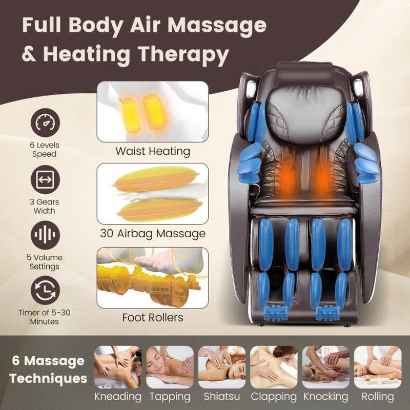 Provox 27-Comfort Full Body Massage Chair with SL Track Airbags Heating