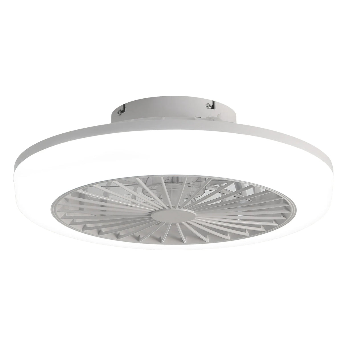 18-Inch Bladeless Enclosed Ceiling Fan With Light Remote - Omega Lifestyles