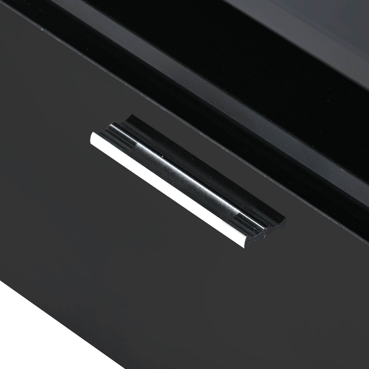 Modernist 2-Tier Black Tempered Glass Coffee Table - Sleep Galleria