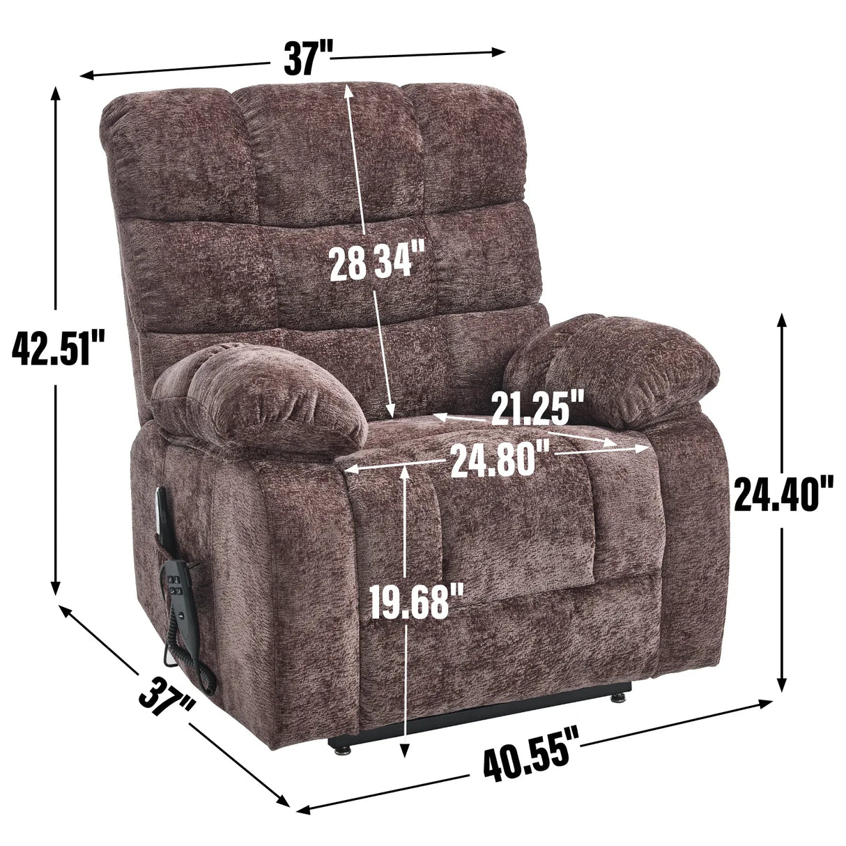 Medium-Firm Power Lift Recliner Chair With Heat Massage - Omega Lifestyles