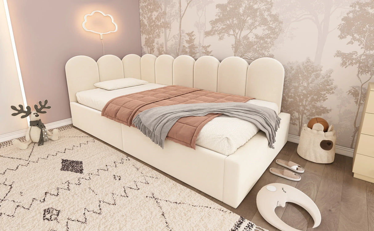 Twin Velvet Upholstered Daybed With Hydraulic Storage - Omega Lifestyles