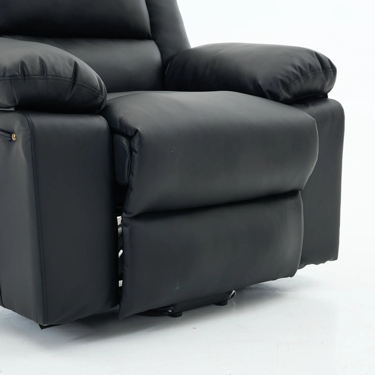 Medium-Firm Remote-Controlled Heating Massage Recliner PU Leather - Omega Lifestyles