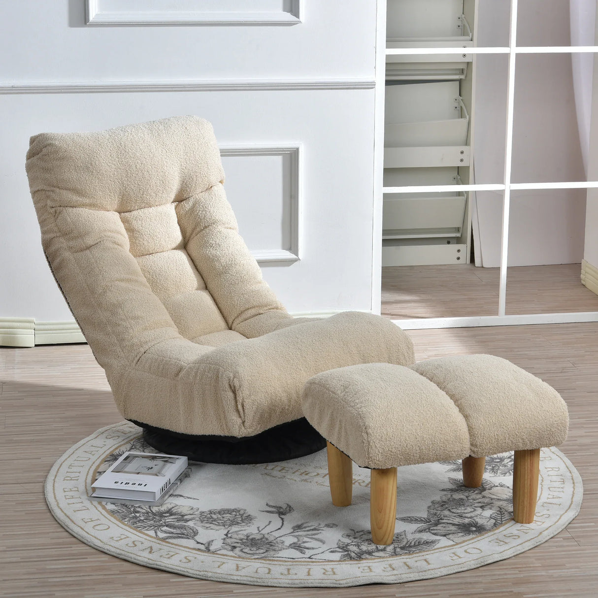 Adjustable Japanese Style Reclining Cotton Sofa Chair - Omega Lifestyles