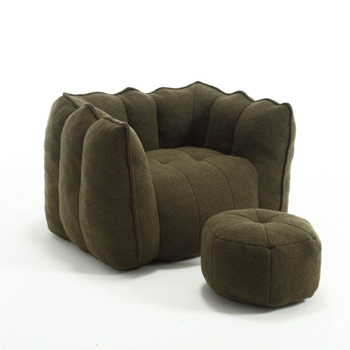 Soft Chenille Bean Bag Chair with Foam - Sleep Galleria