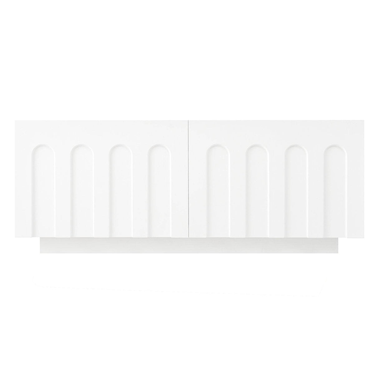 Elegant White MDF TV Stand And Coffee Table Set - Sleep Galleria