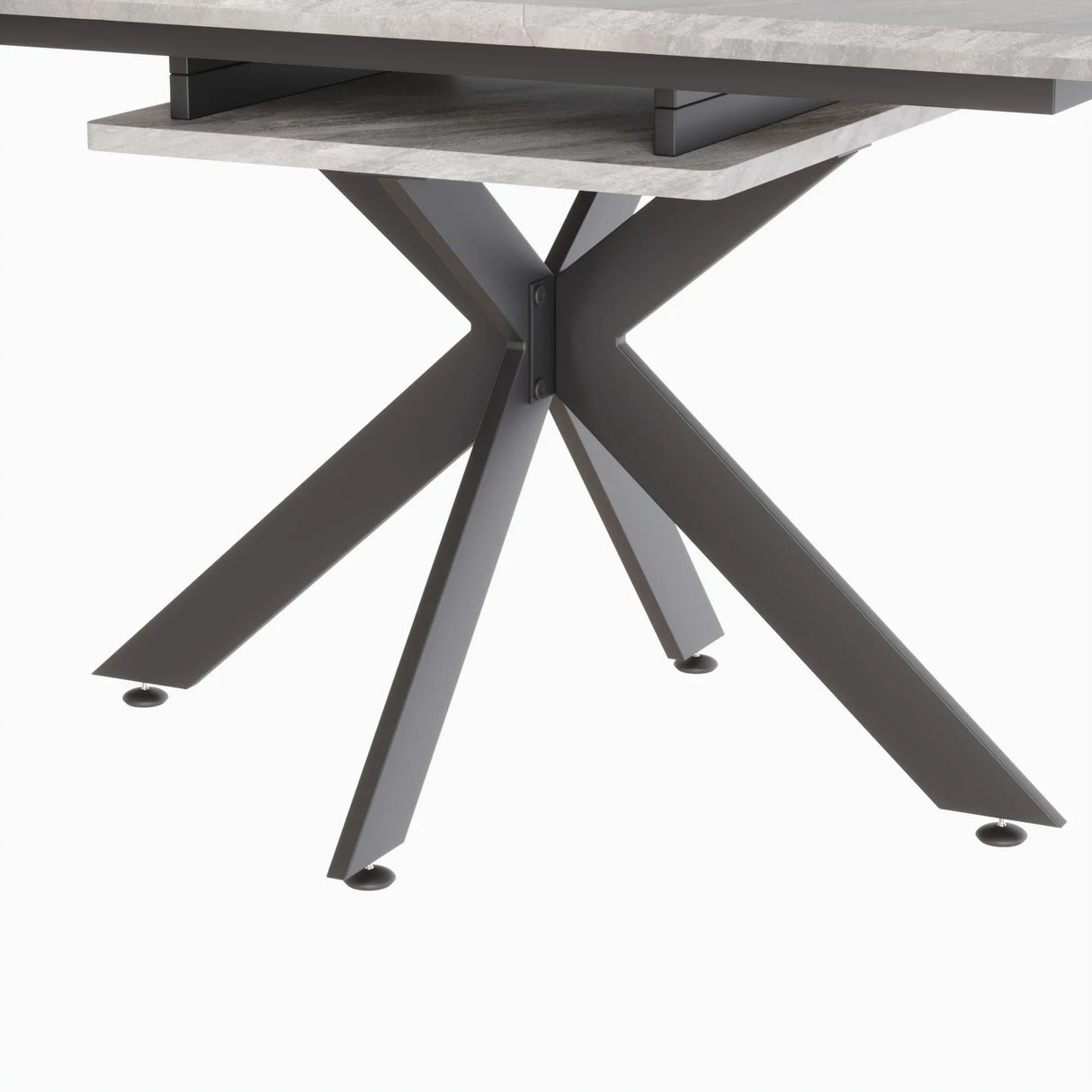 Modern Extendable MDF Metal Dining Table Set With Chairs - Omega Lifestyles