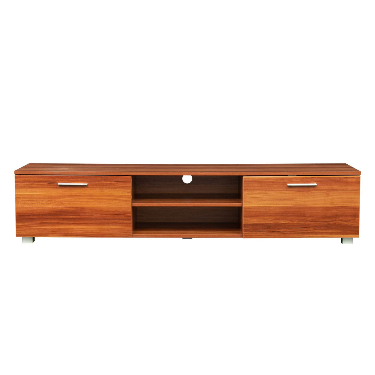 Walnut Mid-Century Media Console TV Stand - Sleep Galleria