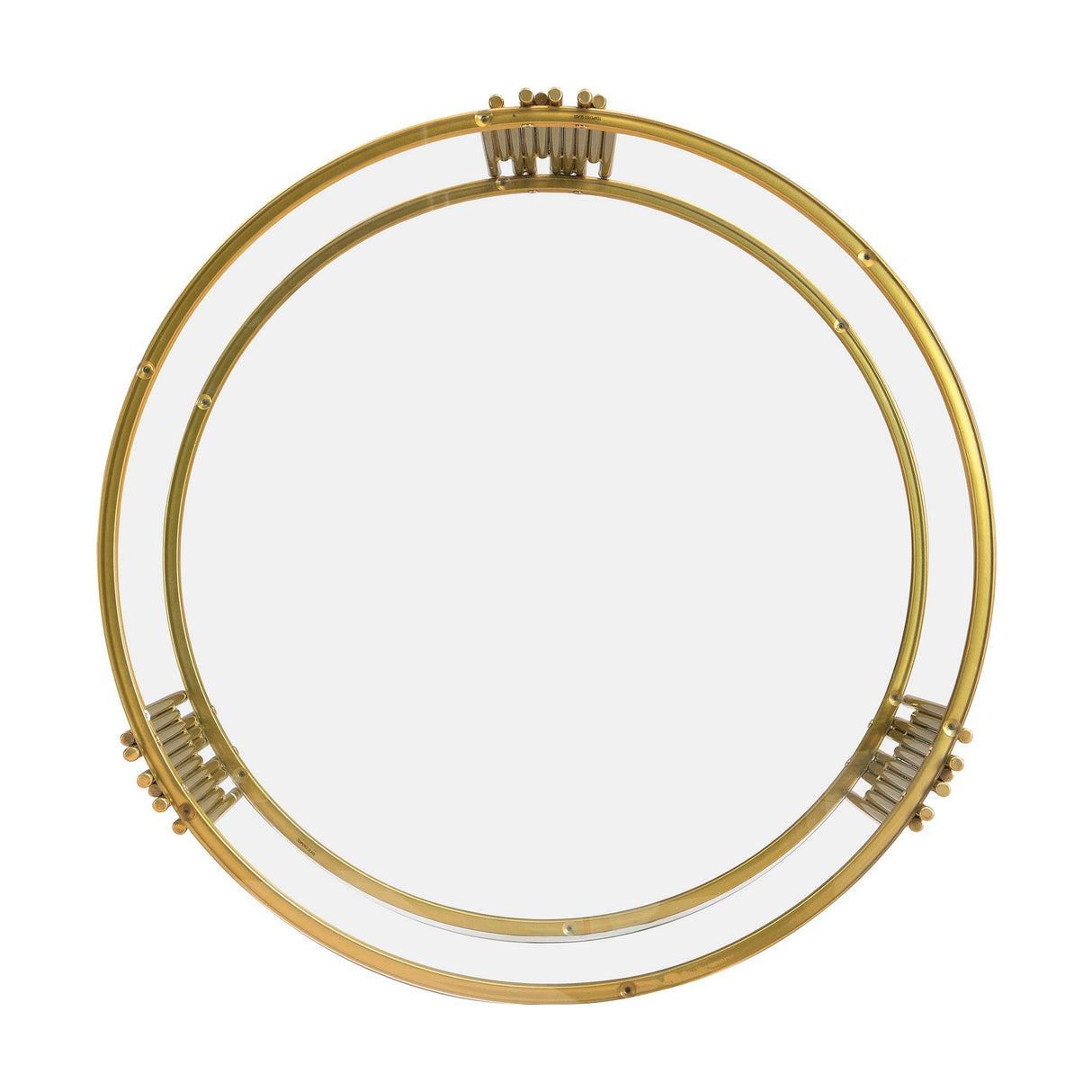 Modern Round Tempered Glass Coffee Table With Shelf - Sleep Galleria