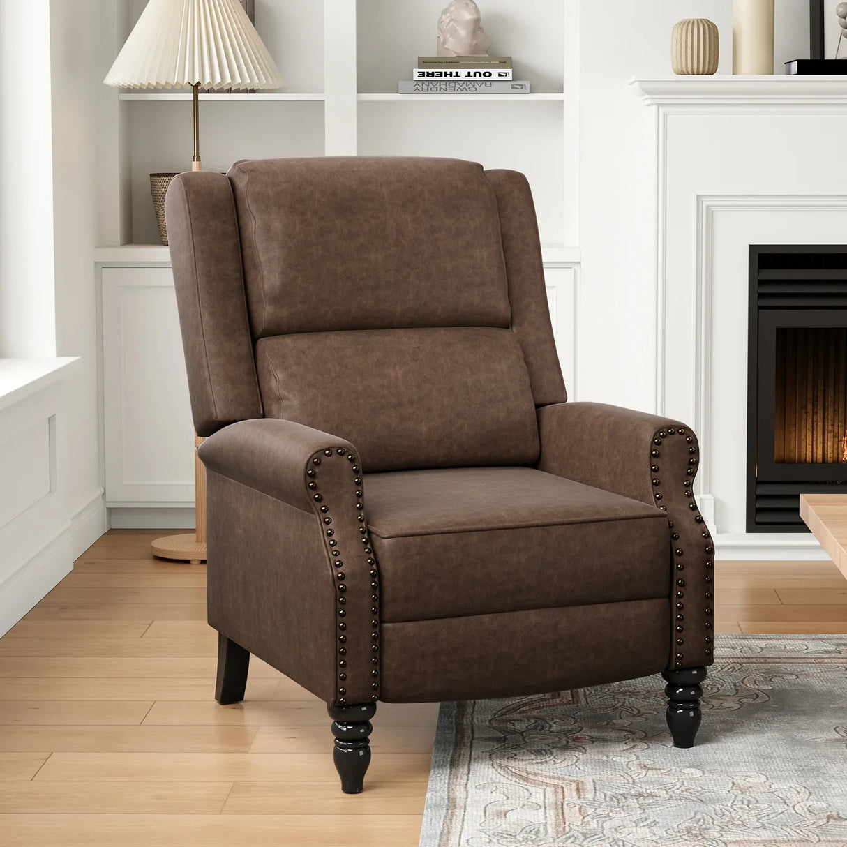 Faux Leather Pushback Recliner Chair With Lumbar Support - Omega Lifestyles