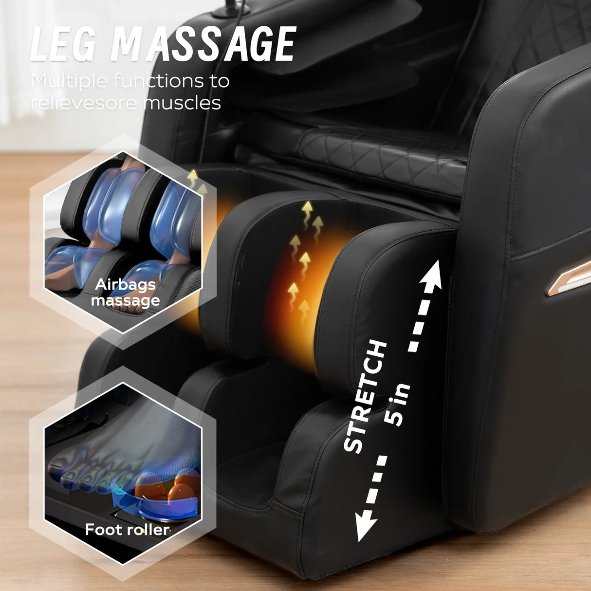 Zero Gravity Full Body Air Pressure PU Leather Massage Chair - Omega Lifestyles