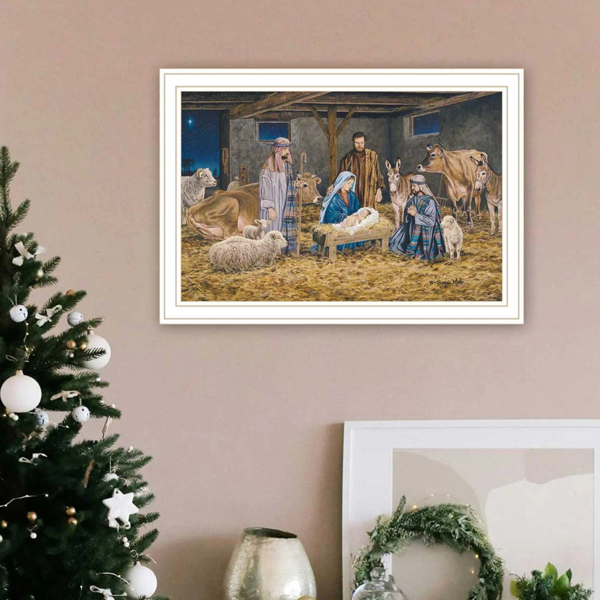 Framed The Birth Of Christ Nativity Wall Art - Omega Lifestyles
