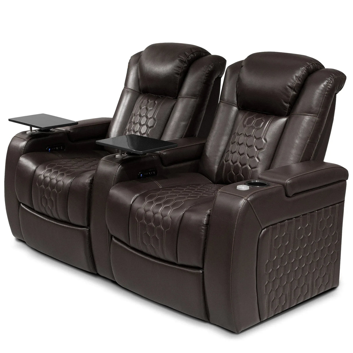 Power Recliner 2-Piece Genuine Leather Adjustable Chair - Omega Lifestyles