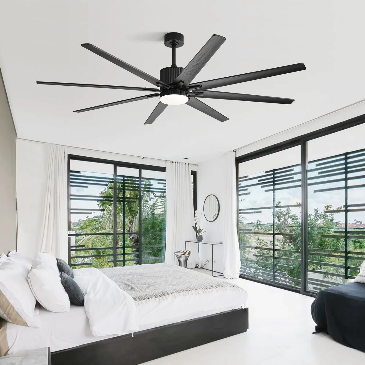 76-Inch Smart Remote Control Wood Blade Ceiling Fan - Omega Lifestyles