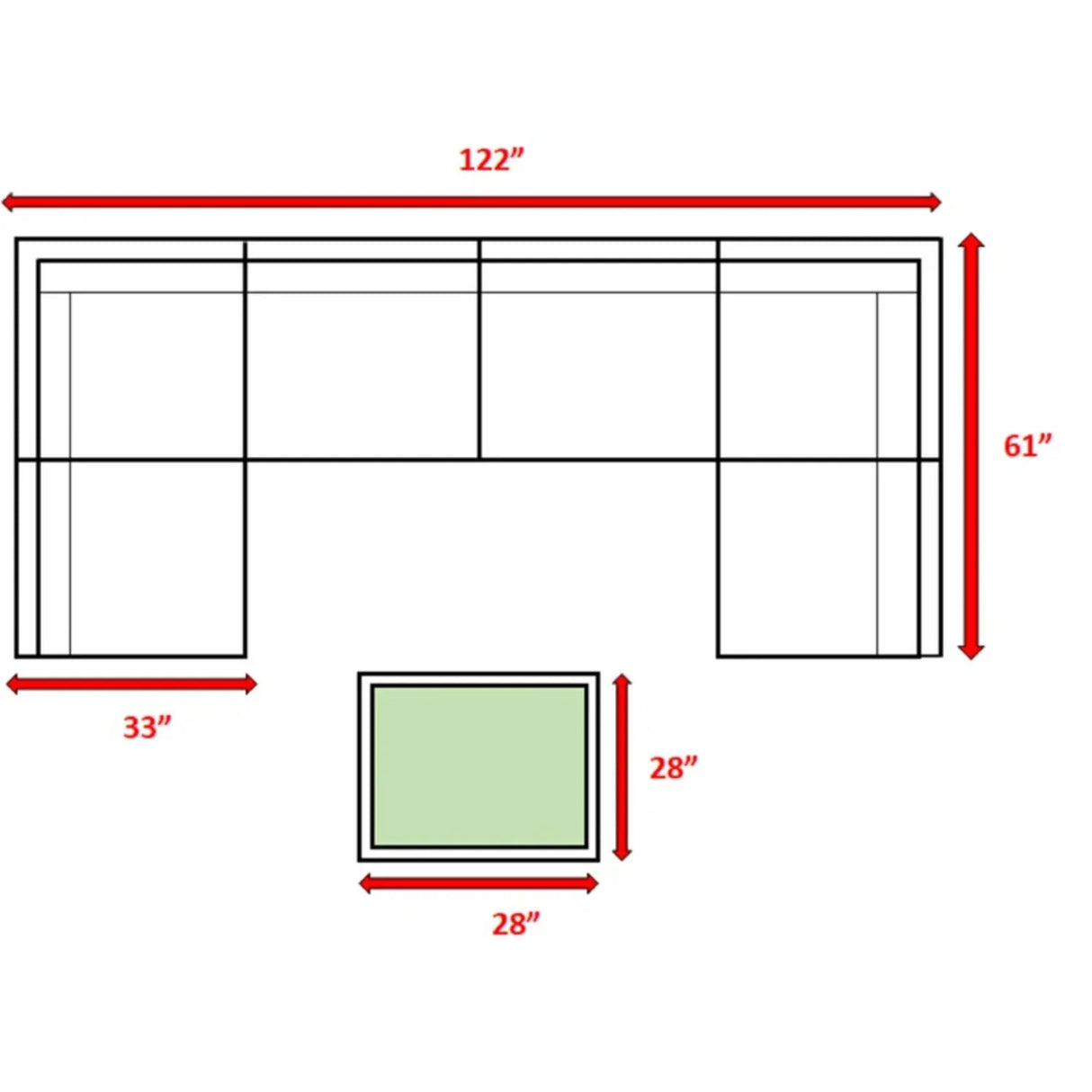 6-Seater Mixed Gray Rattan Wicker Outdoor Sectional Set - Omega Lifestyles