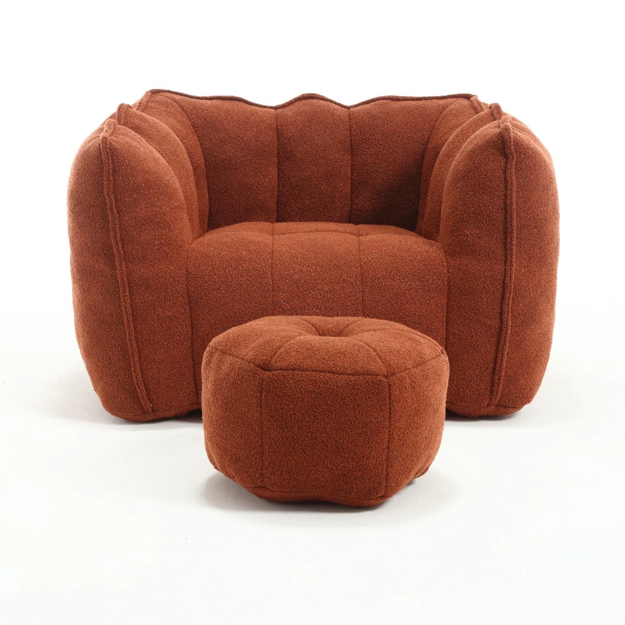Soft Chenille High Resilient Foam Bean Bag Chair - Omega Lifestyles