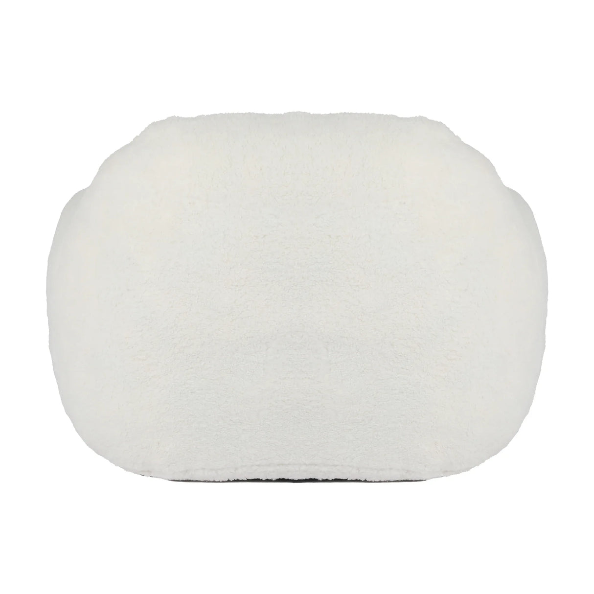 Spacious Off White Teddy Fabric Memory Foam Bean Bag Chair - Omega Lifestyles