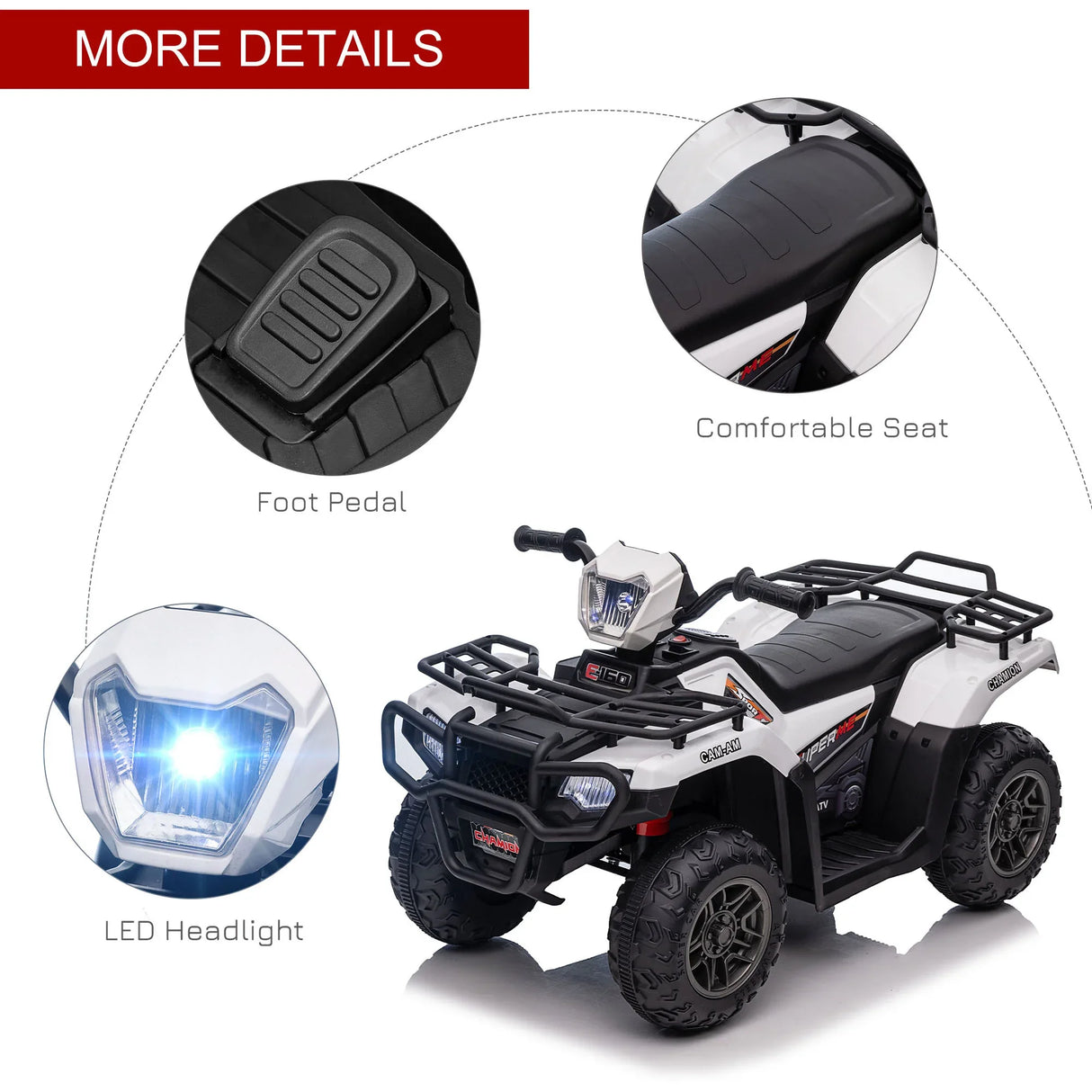 12V Battery Powered Kids Electric Ride On ATV - Omega Lifestyles