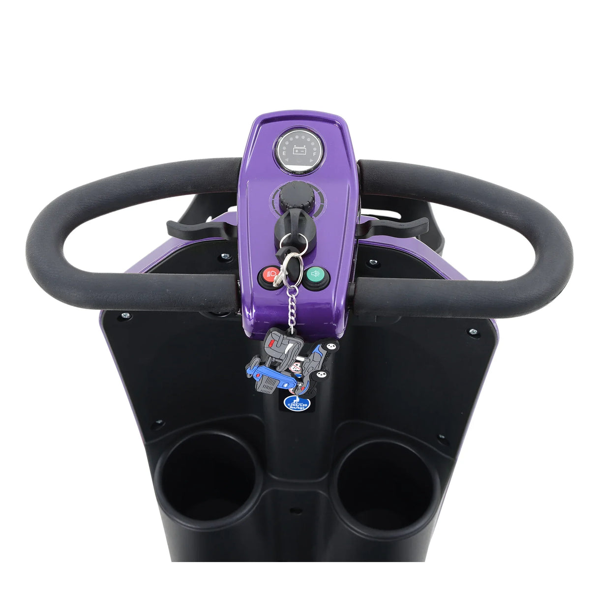 Outdoor Compact Purple Mobility Scooter With USB Charger Port - Omega Lifestyles