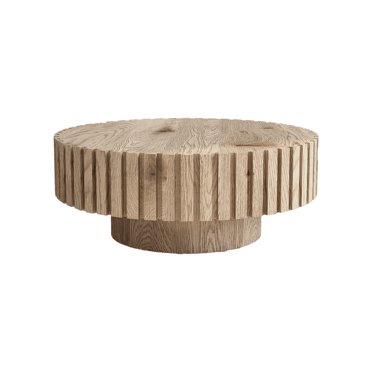 Modern Minimalist Round Wood MDF Coffee Table - Sleep Galleria