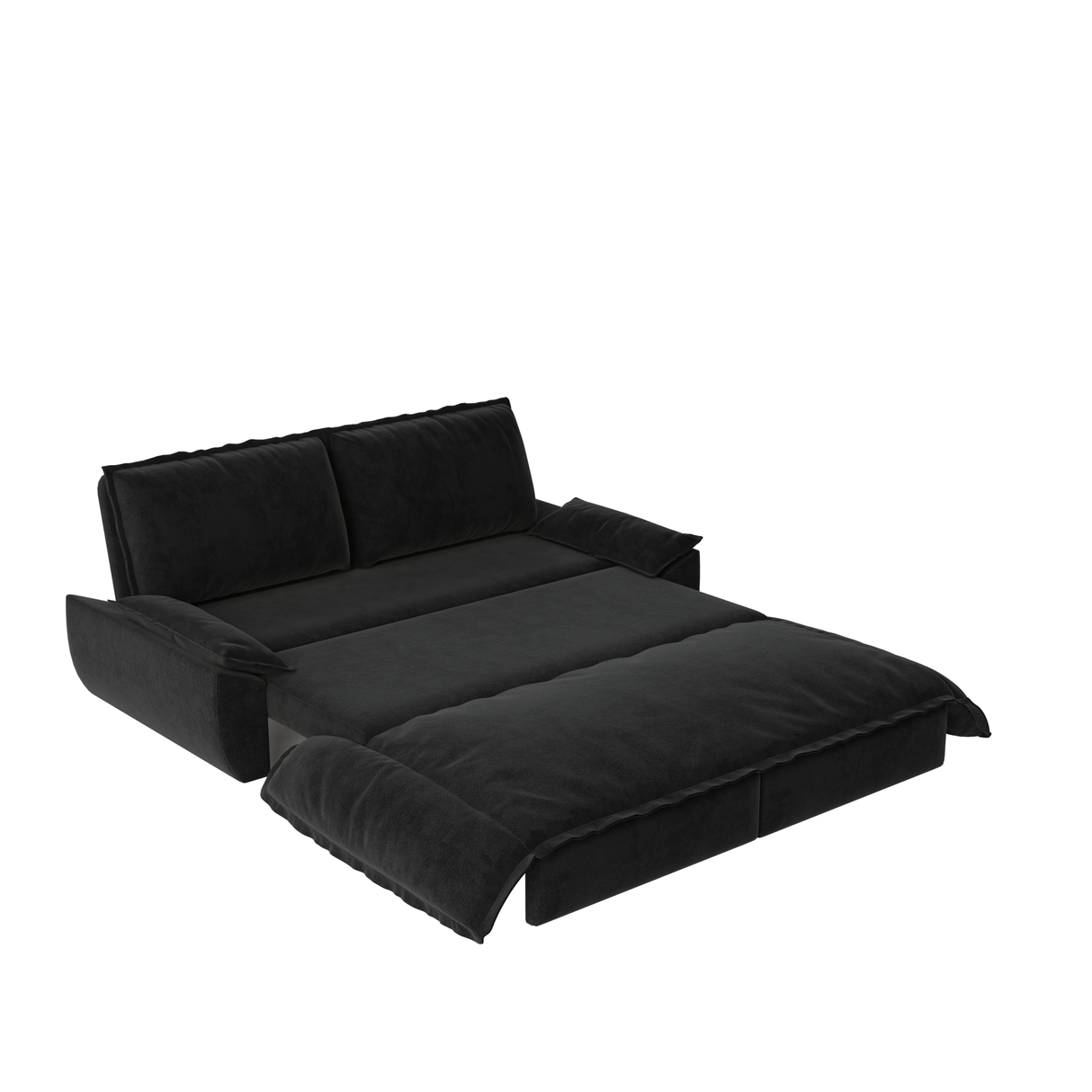 3-in-1 Convertible Velvet Sleeper Sofa Bed