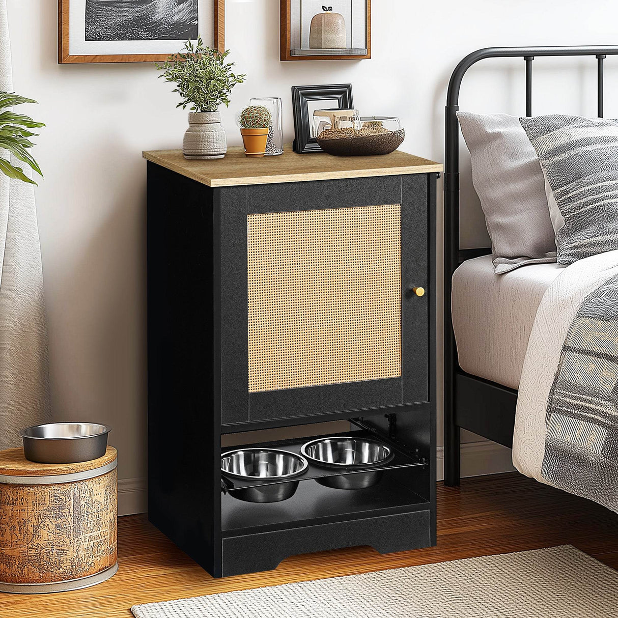 Elevated Pet Feeding Station With Storage Drawers - Sleep Galleria