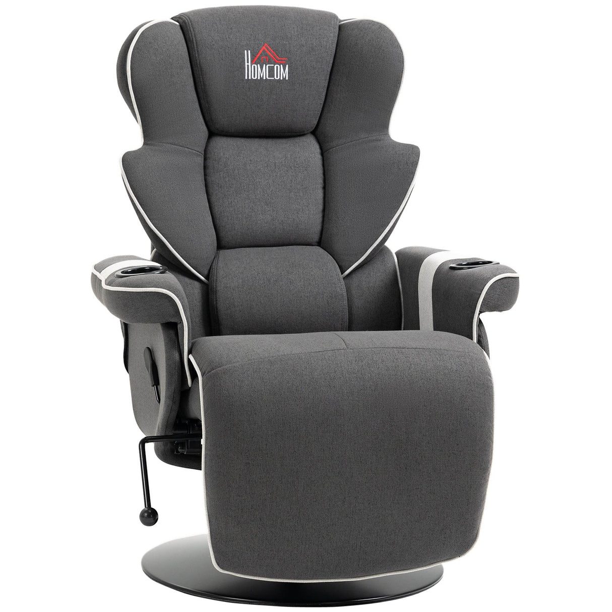 Manual Recliner Swivel Lounge Chair With Footrest
