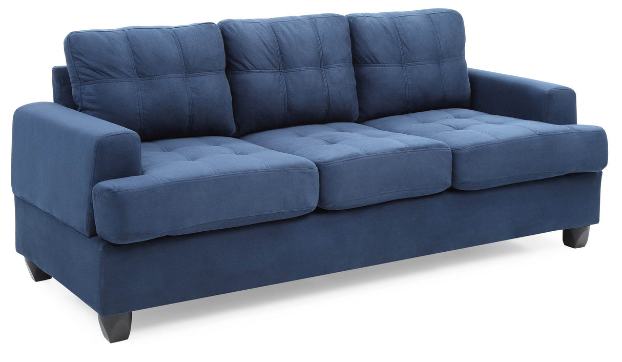 Transitional Micro Suede 3-Seat Sofa With Foam Cushions - Omega Lifestyles