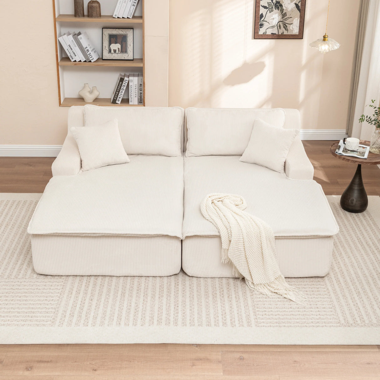 Corduroy Foam High-Density All-Foam Lounge Chair - Omega Lifestyles