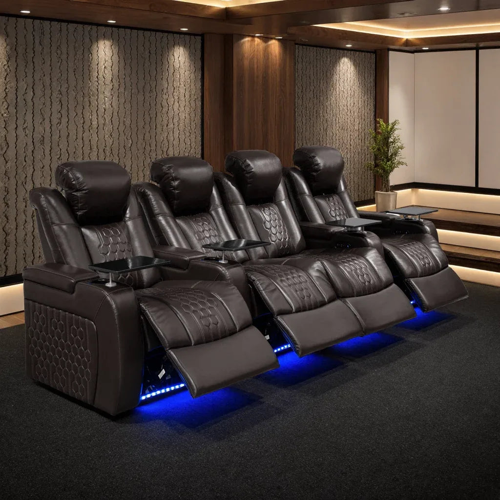 Ultra-Plush Top-Grain Nappa Genuine Leather Massage Chair - Omega Lifestyles