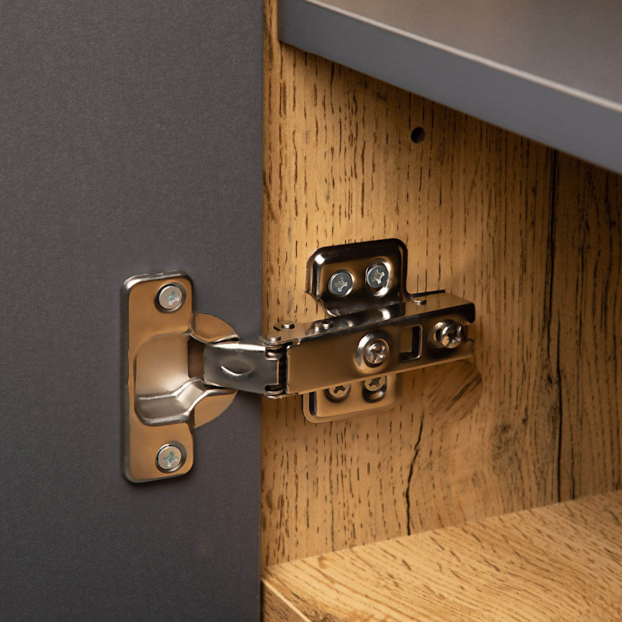 Modern Wood TV Stand With Drop Down Storage - Sleep Galleria