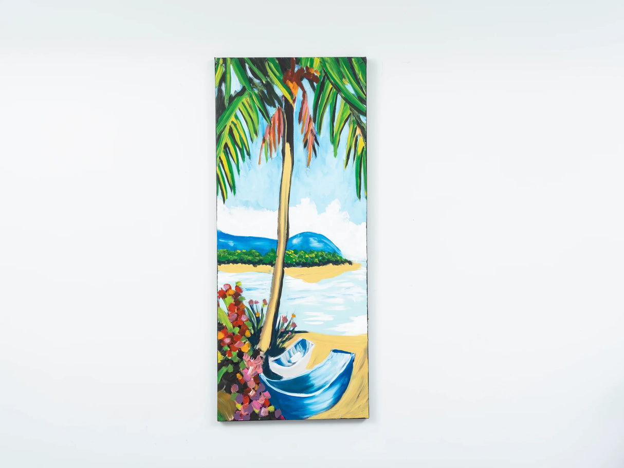 Hand-Painted Green Oversized Canvas Wall Painting - Omega Lifestyles