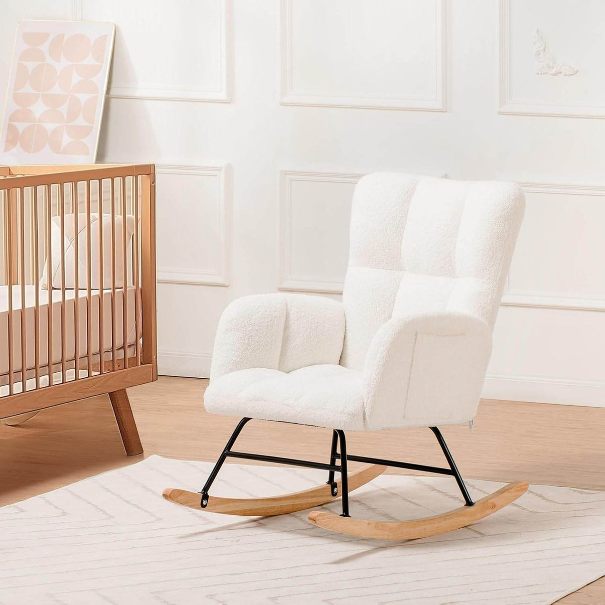 Teddy Upholstered Glider Nursery Chair - Omega Lifestyles
