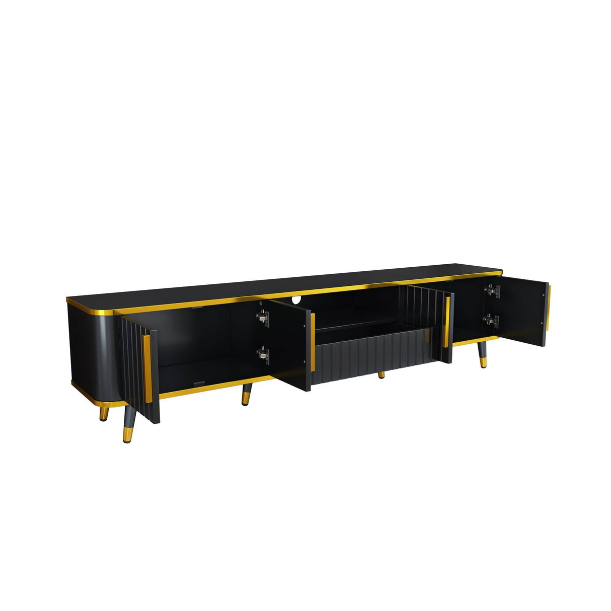 Modern Luxury Minimalism TV Stand With Storage Cabinets - Sleep Galleria